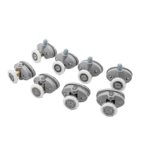 Nylon Single Pop Up Pulley Runner Wheel Shower Cabin Sliding Glass Door Rollers 8pcs-25mm