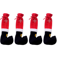 4pc Christmas Chair Leg Foot Cover Table Decoration For Party Dinner Christmas