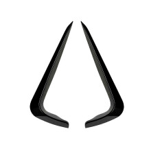 Car Bright Black Front Bumper Splitter Spoiler Trim Fog Light Canard For 3 Series E90 E91 2009-2012