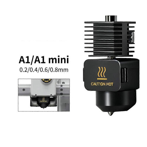 Buse d'extrusion en acier trempé compatible avec Bambu Lab A1 A1 Mini 0,2 mm pour impression 3D 1