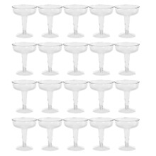 Srbtv-new Plastic Champagne Flutes Disposable - 20pcs Clear Plastic Champagne Glasses For Parties Clear P