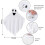 Διακόσμηση με κρεμαστά φαντάσματα για το Halloween με φώτα LED 3