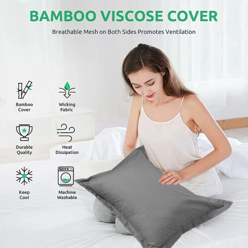 Solid Color Twin Pillowcases Gray 2-Pack 18.89" x 29" 1