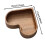 Plato de postre de madera de nogal con forma de corazón, 6" x 6,7" (1 unidad) 3