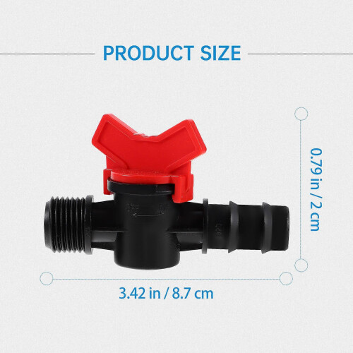 Ball Valve 8Pcs Plastic Irrigation Control Valve for Drip Systems Farm Use 1
