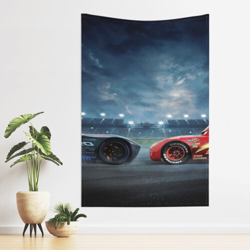 Lightning McQueen Polyester Tapestry Wall Hanging 2