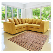 Jumbo Cord Scatter Back 2c2 Corner Sofa Mustard