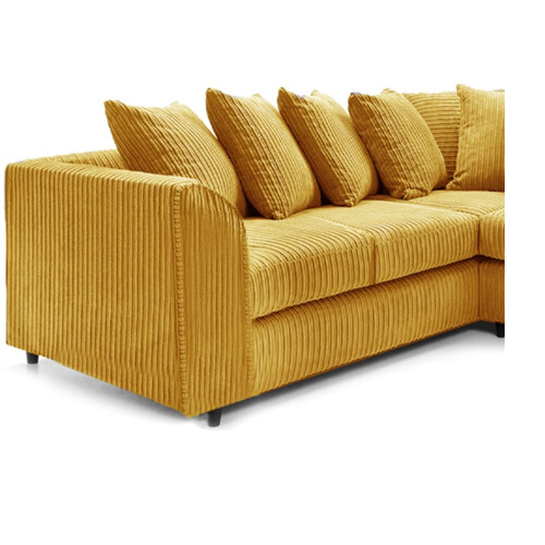 Furniture 786 Jumbo Cord Scatter Back 2c2 Corner Sofa Mustard 2