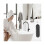 Plastic Bag Holder Wall Mount Organiser with Geometric Pattern, Adjustable Drawstring and Washable Oxford Cloth 4