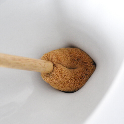 Cepillo de baño de fibra de coco con mango de madera, 49 cm 1