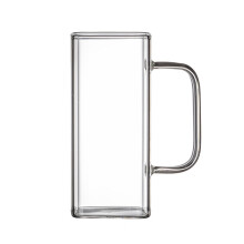 Firkantet glasskopp gjenbrukbar drikkekopp 12oz