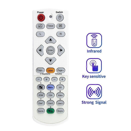 Télécommande compatible avec projecteurs Optoma X345 X355 4K550 ZH403 - Fonctions complètes, sans programmation 1