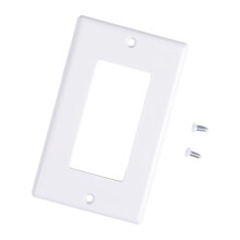Plaque de recouvrement pour prise électrique simple