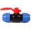 Plastic Ball Valve for 32mm Compression Hose, One-Piece Design for Hydroponics and Irrigation 5