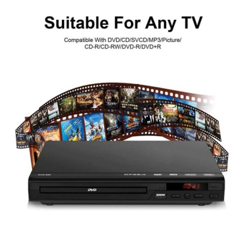 Lecteur DVD/CD multizone avec télécommande et câble AV pour lecture sur téléviseur 2