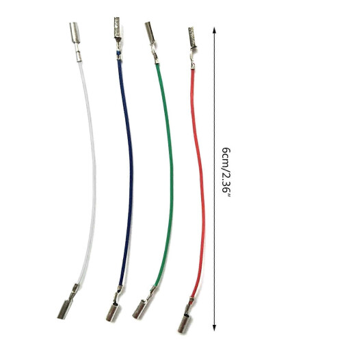 Cartridge Phono Wires for Turntable Phono Headshell Silver Plated 3/4 Pcs Set 2 Size Options Colour Coded Conductive Leads 1