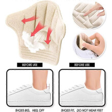 Cuttable Heel Cushion Pads for Shoes Too Big, Soft Sponge Inserts to Reduce Friction, Comfort Fit