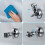 Adjustable Shower Holder, Silver - 5 kg Load, 360 Rotation, Moisture Resistant ABS Mount 4