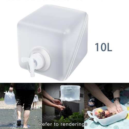 Collapsible Water Container with Tap, Foldable Portable LDPE Storage for Camping 2