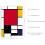 Quadro abstrato de Mondrian, formato retangular, 61 x 91 cm (24 x 36 polegadas). 2