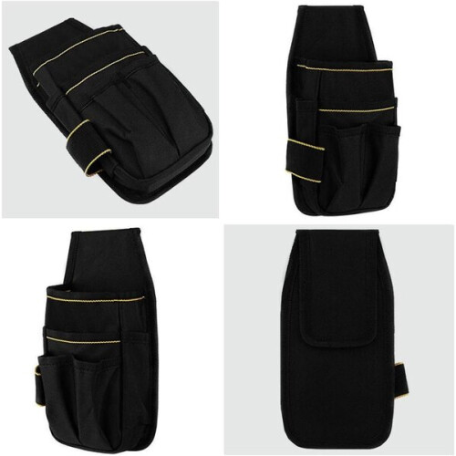 Canvas Tool Belt Bag with PE Divider and Durable Waist Strap for Work Pants 2