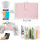 PU Leather Binder 6 Ring with 12 PVC Pockets for Documents, Notes and Cards 5