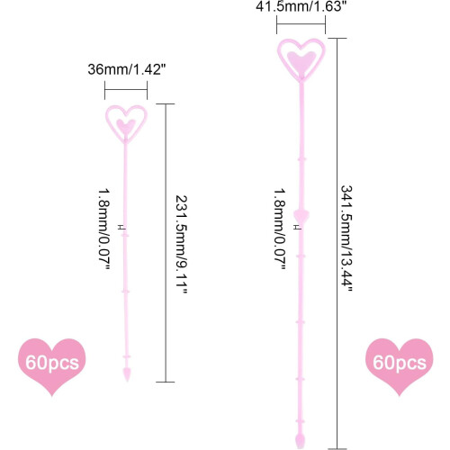 Portacarte floreali a forma di cuore – Rosa perla, 120 pezzi 1