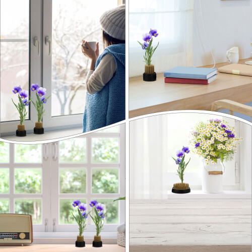 Rustfrit stål blomsterfrøholder sæt med 6 1