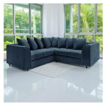 Jumbo Cord Scatter Back 2c2 Corner Sofa Navy
