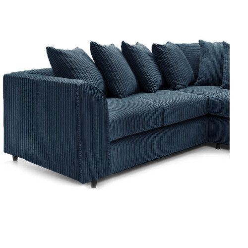 Furniture 786 Jumbo Cord Scatter Back 2c2 Corner Sofa Navy 2