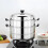 Stainless Steel Steamer Pot 28cm 300g Double Layer 5