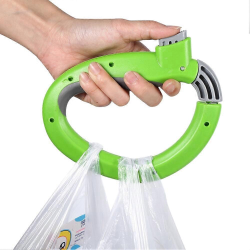 Plastic Grocery Bag Holder with Ergonomic Handle and Press Button for Easy Carrying 1