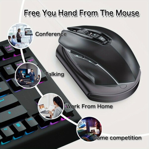 Mouse Jiggler with USB Cable, Ultra-Slim Silent Motion Simulator for Computer Activity Maintenance 2