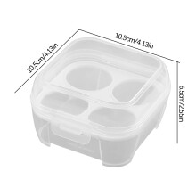 Auslaufsichere Eieraufbewahrungsbox – Transparenter Kunststoff, Mittel