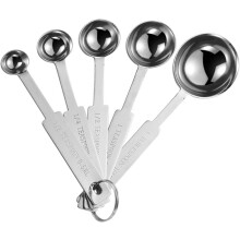 5-teiliges Messlöffel-Set aus Edelstahl