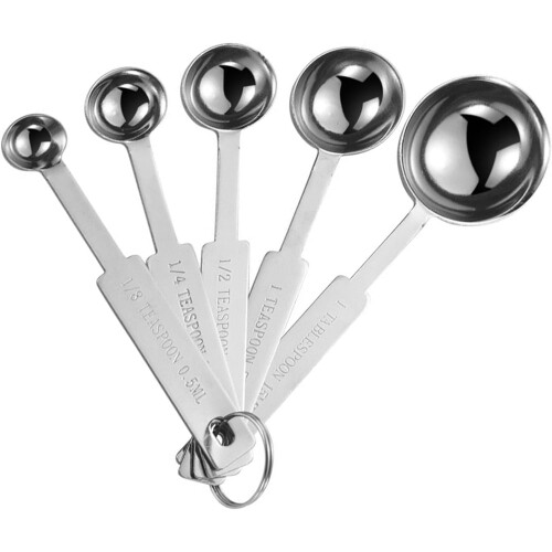 5-teiliges Messlöffel-Set aus Edelstahl