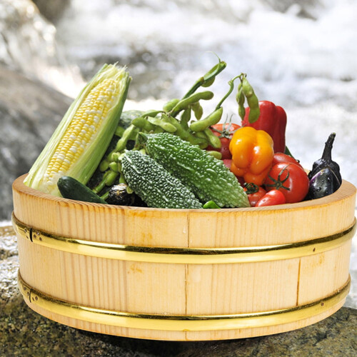 Seau à riz à sushi en bois 26 cm 2