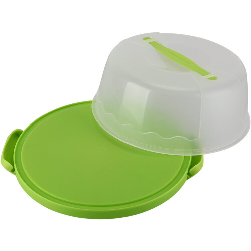 Contenitore portatile per torte con cupola trasparente, 26,4 cm, verde 1