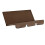 Conjunto de capa e almofadas para balanço, 56x42x7 + 59x20x4 polegadas, marrom 3