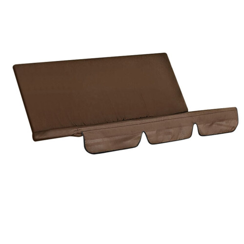 Conjunto de capa e almofadas para balanço, 56x42x7 + 59x20x4 polegadas, marrom 2