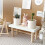 Small Planter Stand, Solid Wood Bench Style Display for Indoor Outdoor Plants & Decor 3