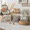 Housse de coussin citrouille d'automne, polyester, 45 x 45 cm, lot de 4 3