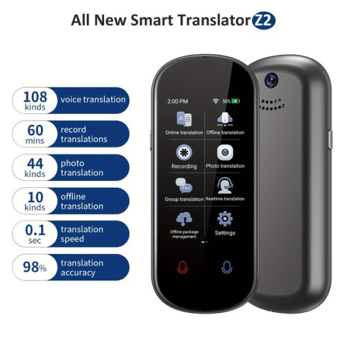 Smart Language Translator with Real-Time Voice Translation, 0.1 Second Speed, 98% Accuracy for Conversations and Study 1