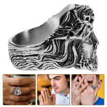 Anillo vintage de acero inoxidable para hombre de OULII