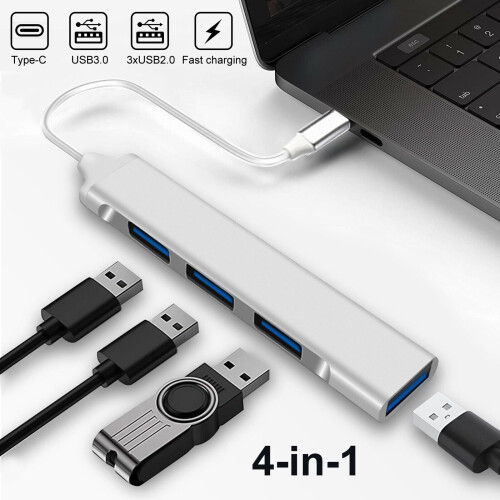 Concentrador USB-C a USB3.0 – 1USB3.0 + 3USB2.0