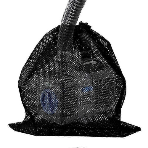 Pump Filter Mesh Bag with Drawstring, Reusable Protector for Pond, Aquarium Pump, Black 1