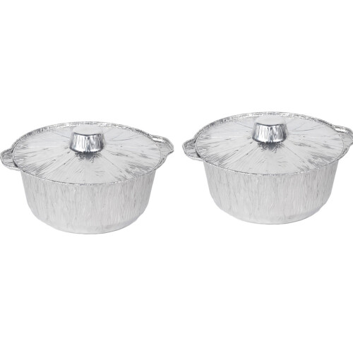 Donemore runde Aluminiumfolienformen mit Deckel, 2 Stück 1