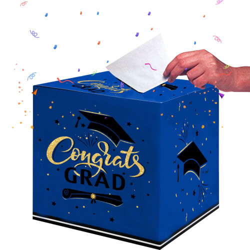 Graduation Party Card Box Maroon 1 Piece 1