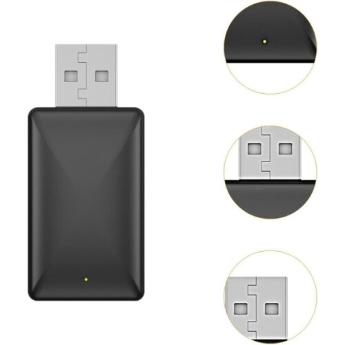 Wireless Car Adapter Compatible with CarPlay Android Auto with Bluetooth & WiFi Connection, Black, Compact Design 2