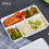 Melamine meal tray rectangular six-grid school canteen tray 3